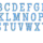 Blue polka dot alphabet