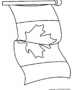 Canadian flag waving