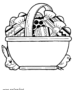 Easter egg, bunny and basket