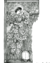 Antique artwork: Woman in garden
