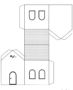 House cutout craft to color
