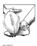 Kicking a football