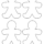 Four blank gingerbread men