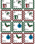 Christmas gift tags: ruffled & colored
