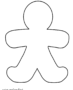 Blank gingerbread man