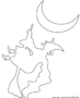 Witch flying on a broomstick