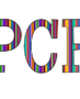 Striped alphabet letters