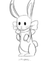 Rabbit with a bow