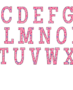 Pink polka dot alphabet
