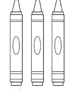 Three crayons to color