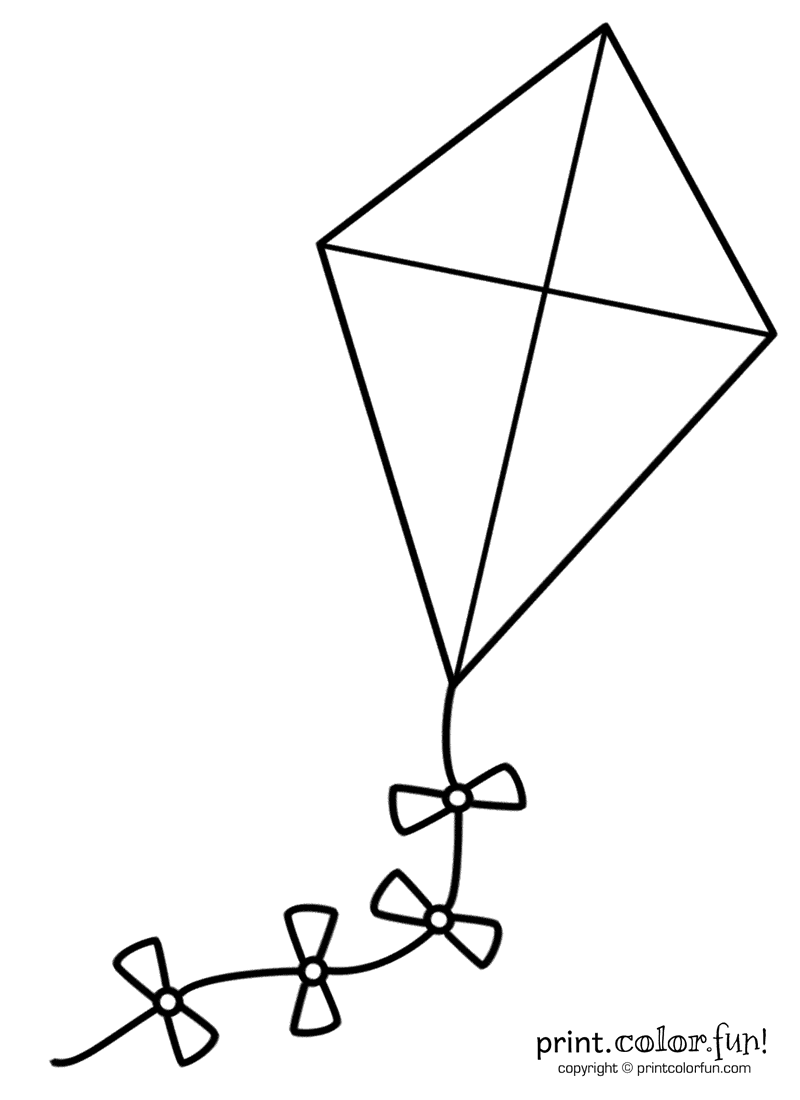 kite clipart images black and white - photo #19