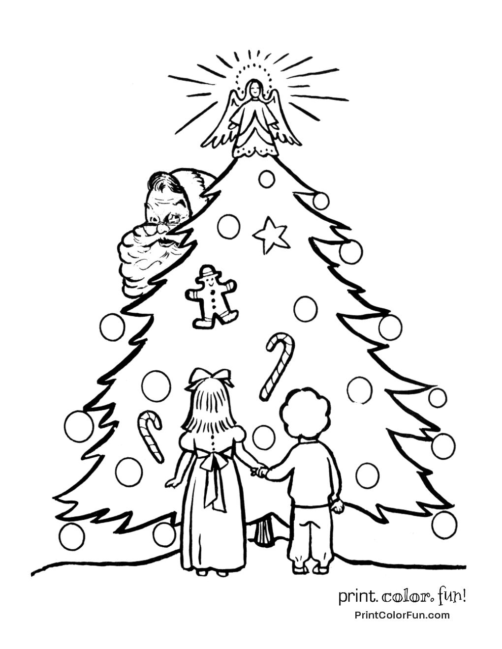 old fashioned santa coloring pages - photo #5
