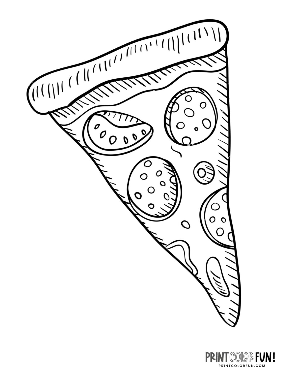 Pizza Coloring Pages Slices Whole Pizza Pies At PrintColorFun