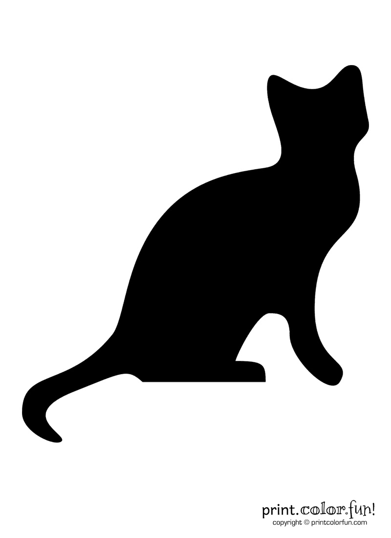 Pumpkin Carving Stencil Black Cat Coloring Page Print Color Fun 