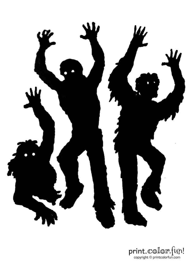 Printable Zombie Pumpkin Stencil