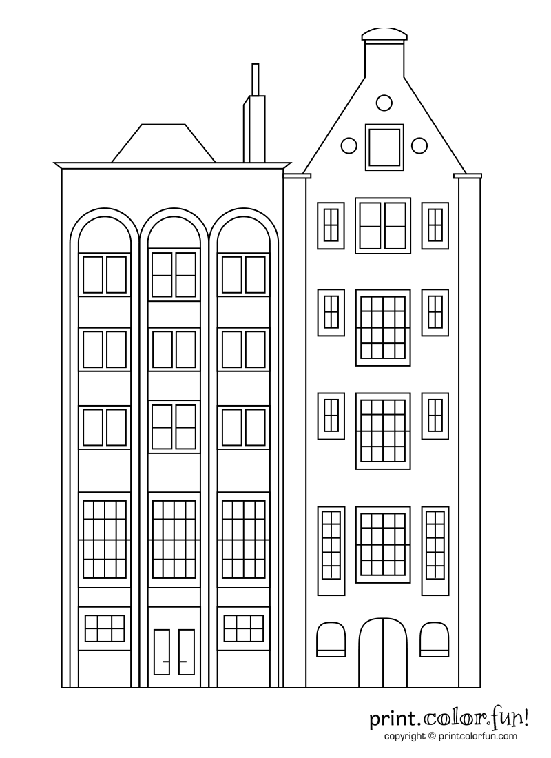 old building coloring pages - photo #26