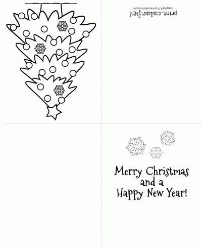 Christmas tree greeting card | Print. Color. Fun! Free printables ...