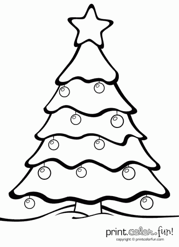 christmas tree ornaments coloring pages - photo #6