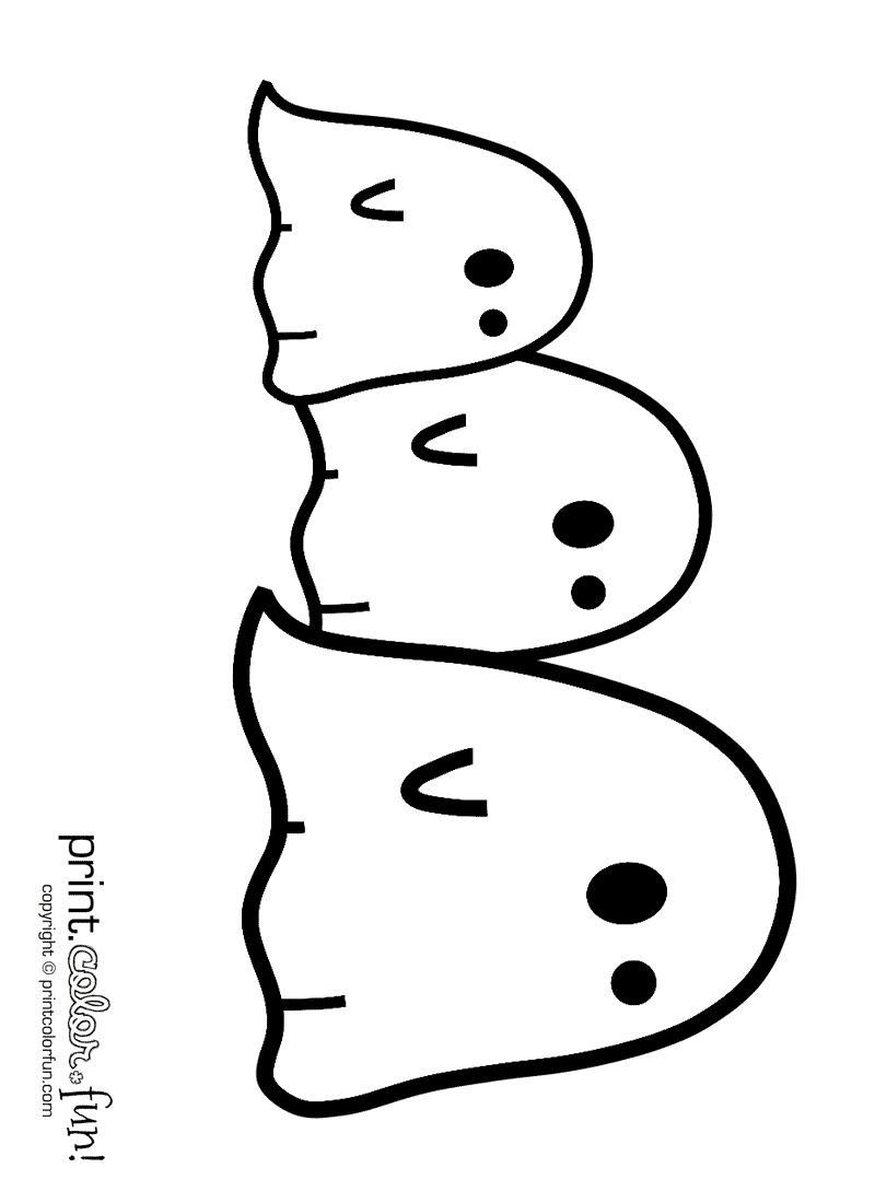 Have haunting fun with these ghosts coloring page - Print. Color. Fun!