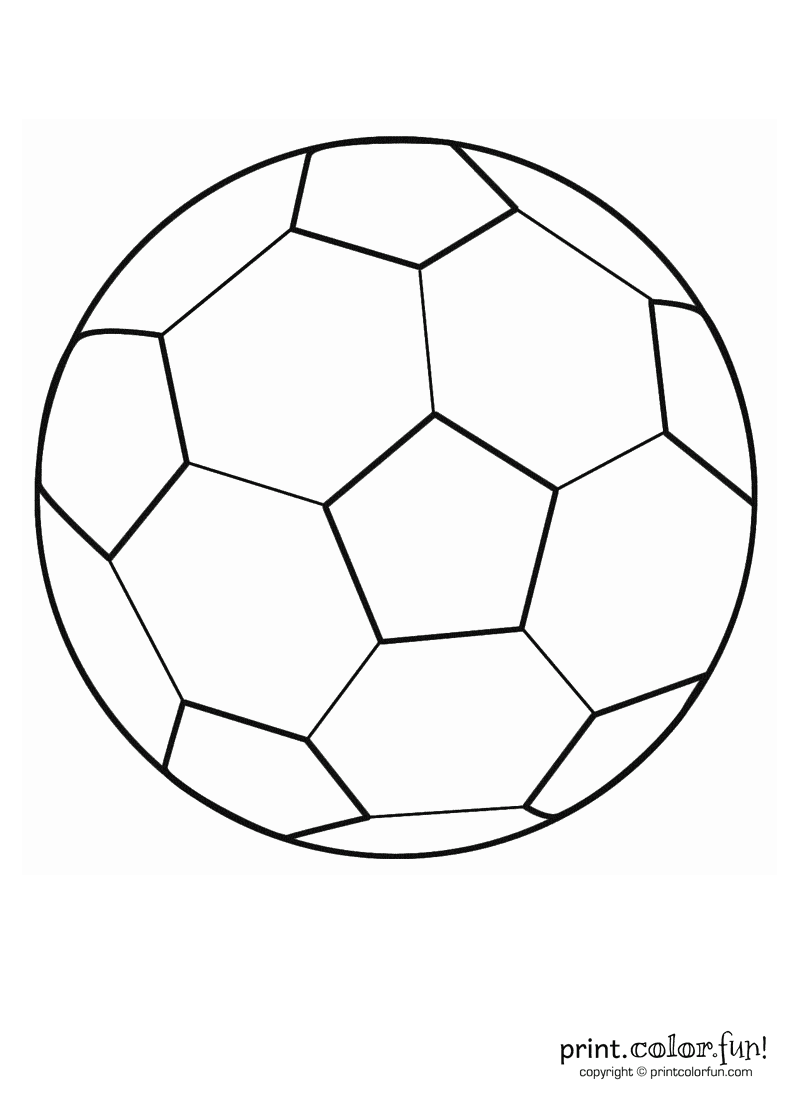 Soccer Ball Coloring Page Print Color Fun 