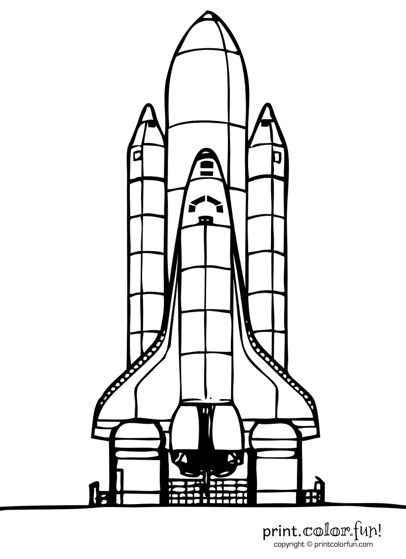 labeled space shuttle coloring pages - photo #14