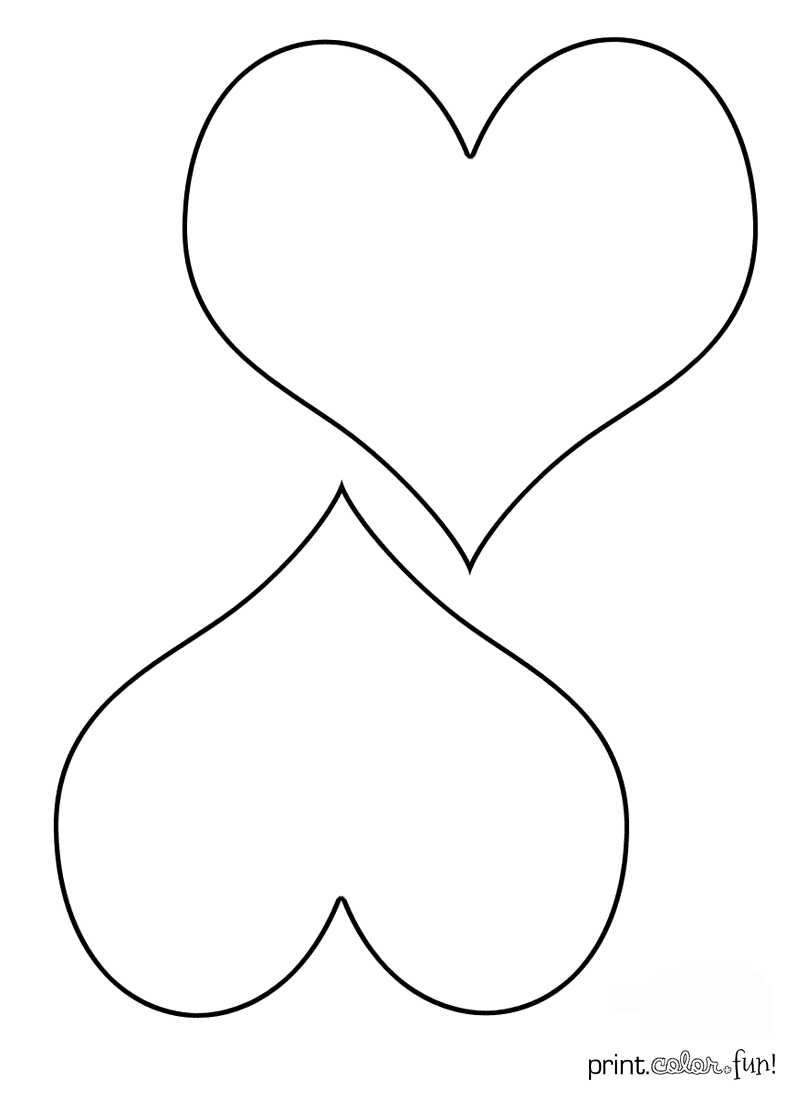 Two Hearts Coloring Page Print Color Fun Two Hearts Coloring Page Print Color Fun