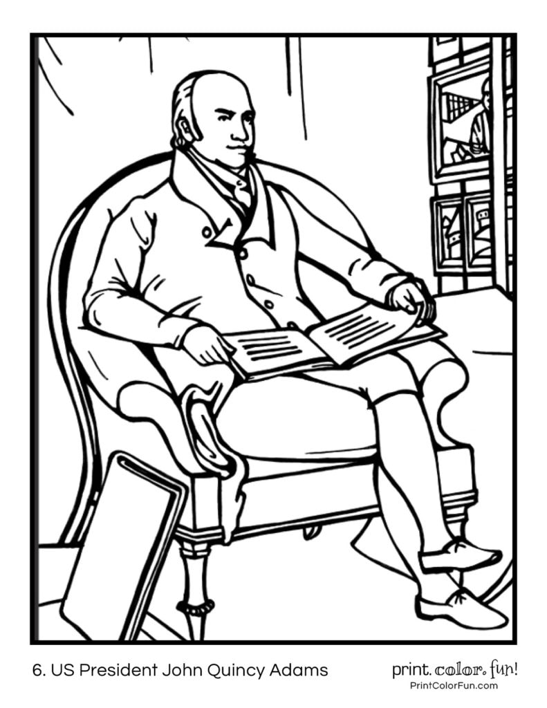 US Presidents coloring pages: Printables of the first 42 American ...