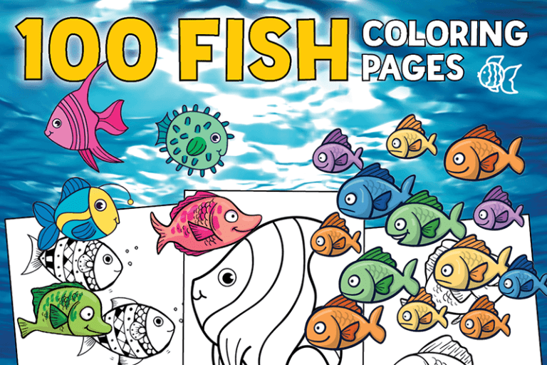 100 free fish coloring pages