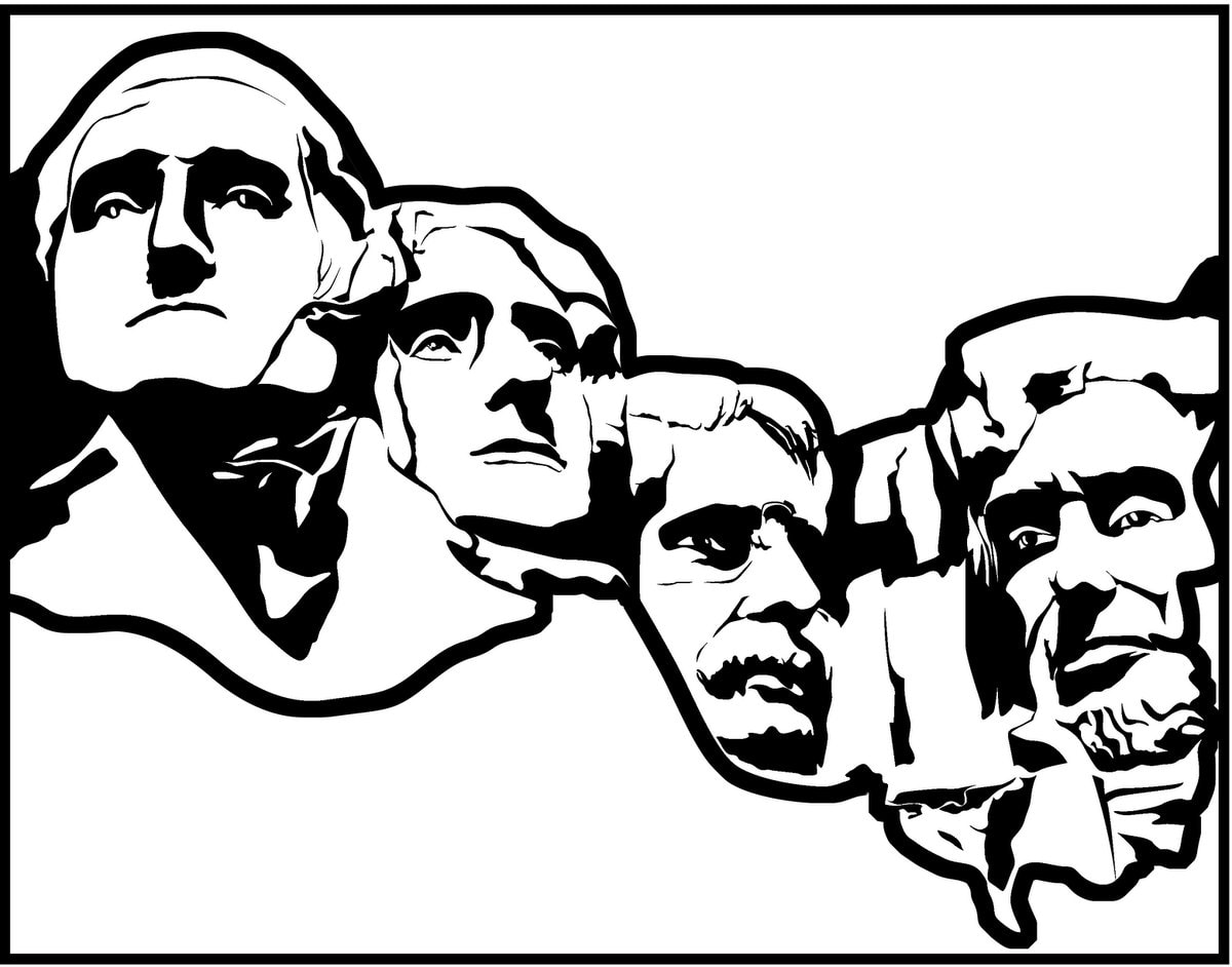 mount-rushmore-coloring-page