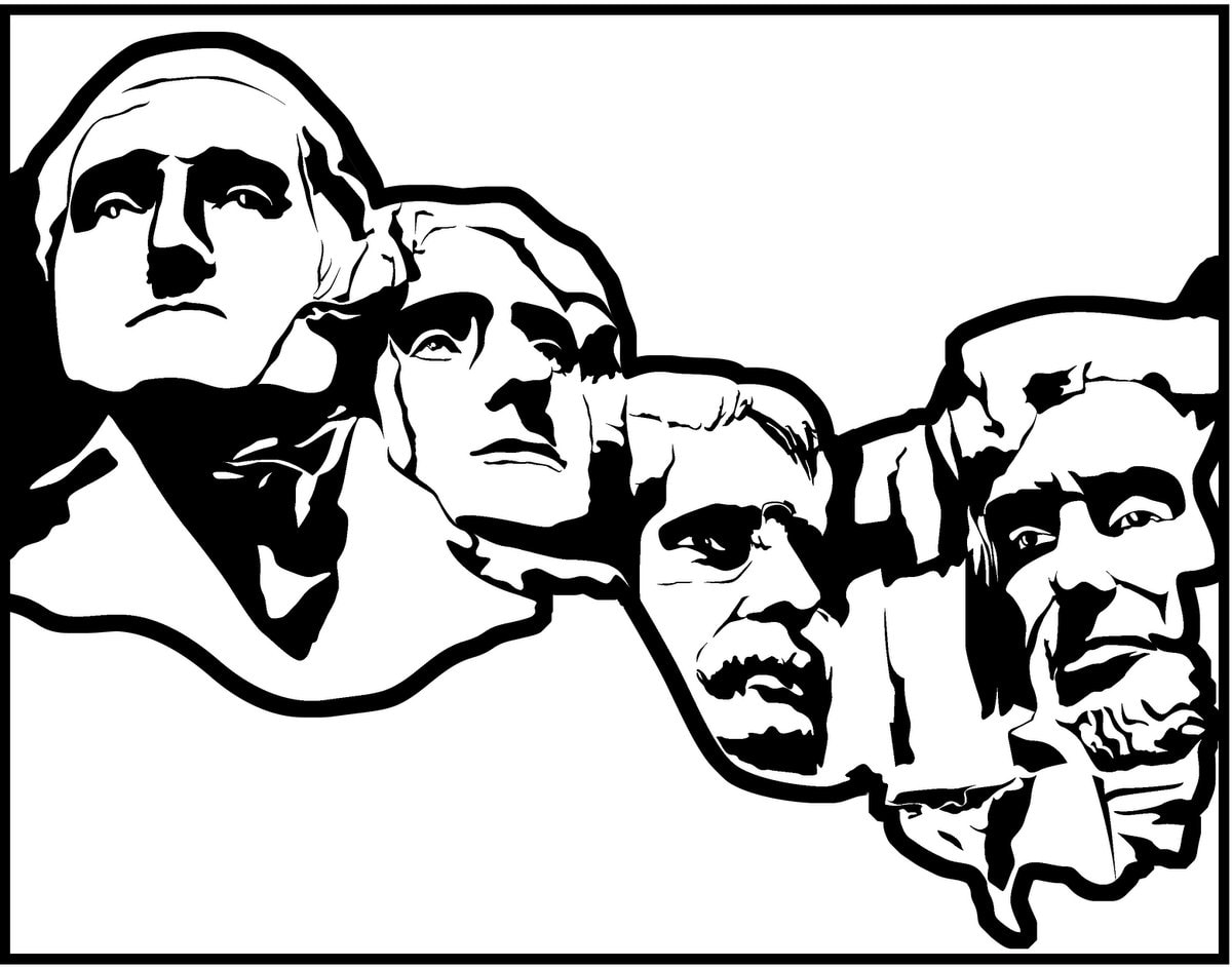 Mt Rushmore Coloring Page Printable Coloring Pages