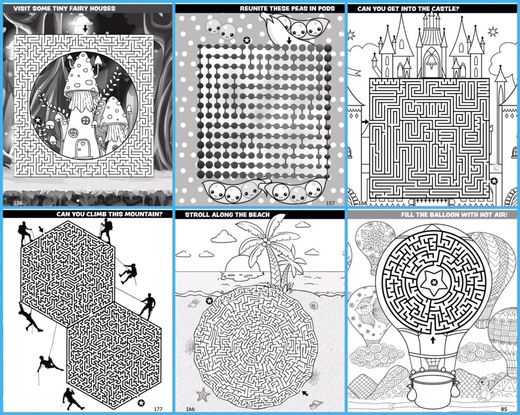 200 Amazing Mazes for Kids - Sample pages (1)