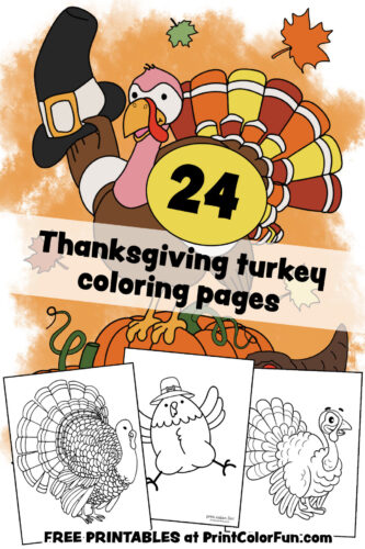 24 Terrific Thanksgiving Turkey Coloring Pages For Some Free Printable 