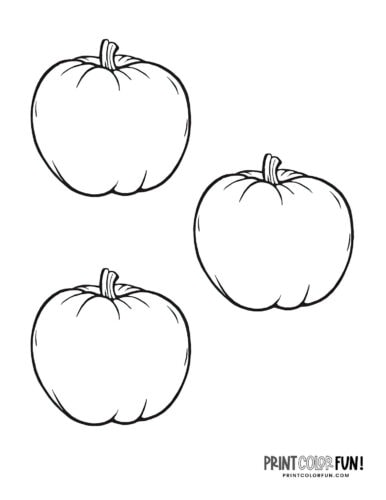 3 little pumpkins - Blank to color