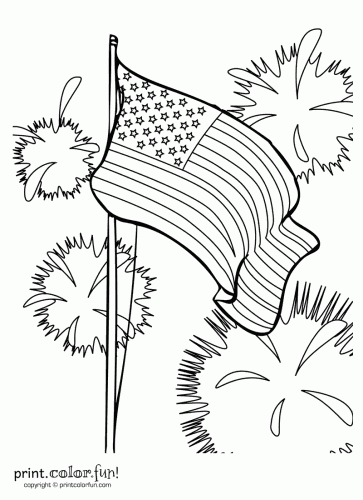 fourth of july fireworks coloring page  print color fun