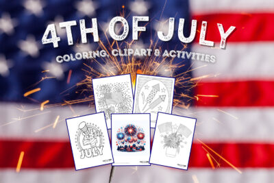 4th of July Independence Day coloring page clipart activities from PrintColorFun com
