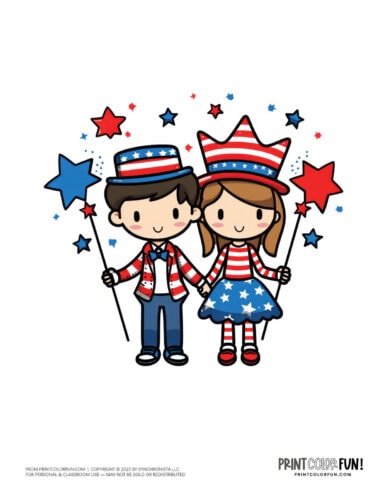 4th of July party clipart from PrintColorFun com (1)