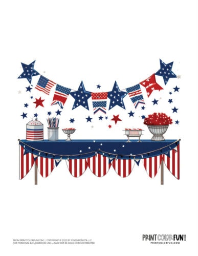 4th of July party clipart from PrintColorFun com (4)