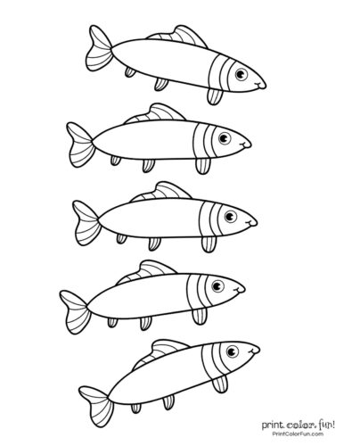 5 fishes free coloring page from PrintColorFun com (3)