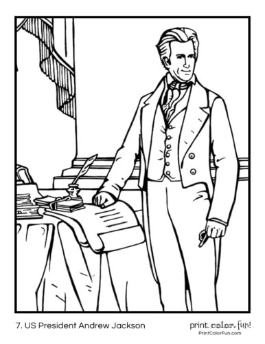 US Presidents coloring pages: Printables of the first 42 American ...