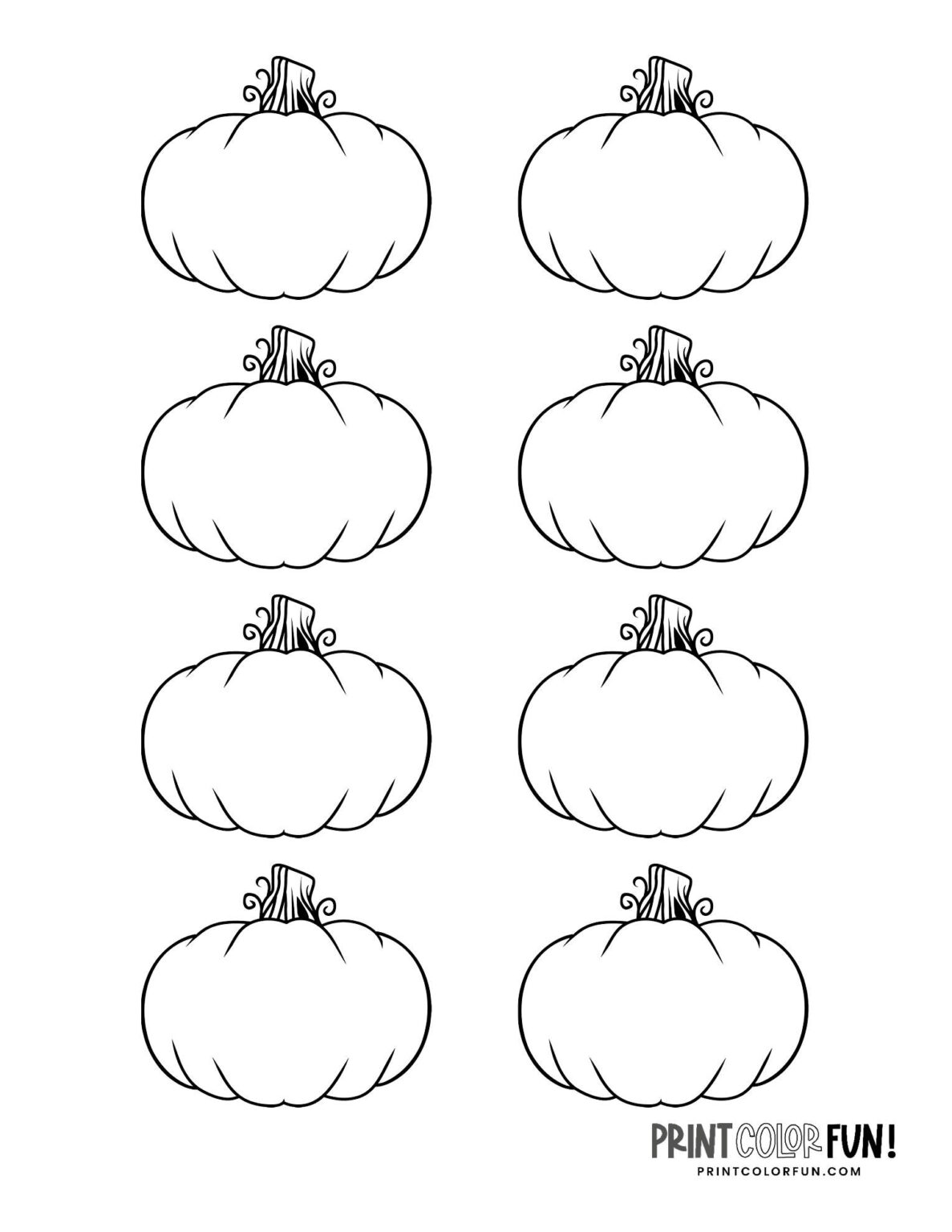 Small pumpkin printables to cut, color & craft for autumn fun in ...