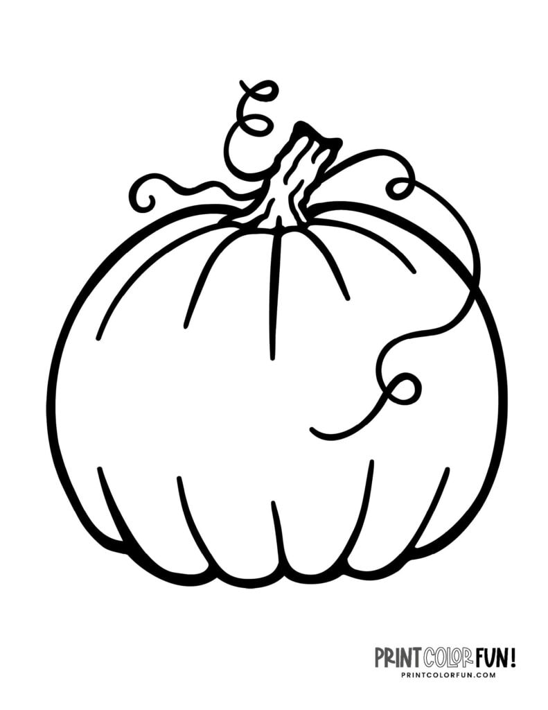 Pumpkin outline printables: 5 large blank pumpkin templates for autumn ...