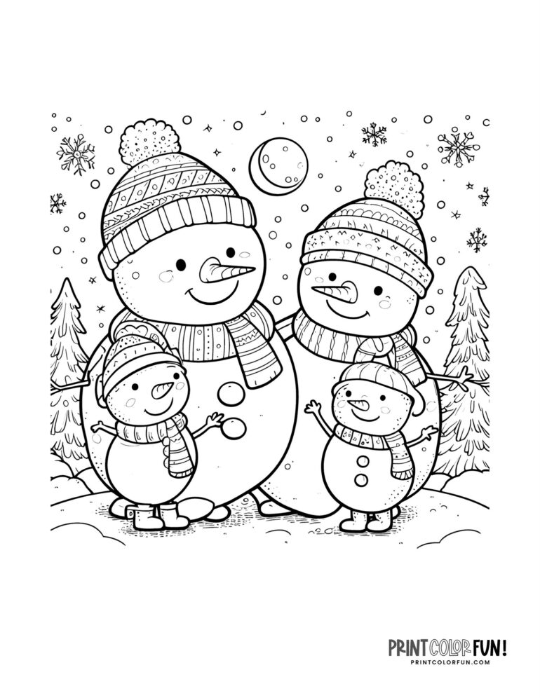 47 cool snowman coloring pages, plus snowman word search & mazes to ...