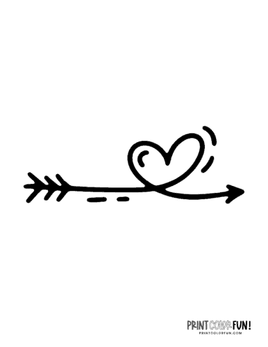 A valentine love arrow