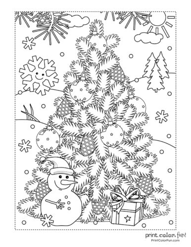 top 100 christmas tree coloring pages the ultimate free