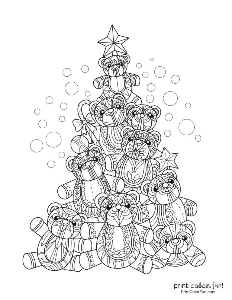 Top 100 Christmas tree coloring pages: The ultimate (free!) printable