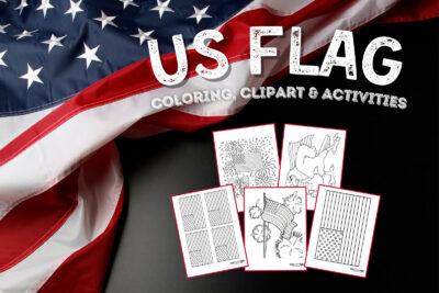 American United States flag coloring page clipart activities from PrintColorFun com