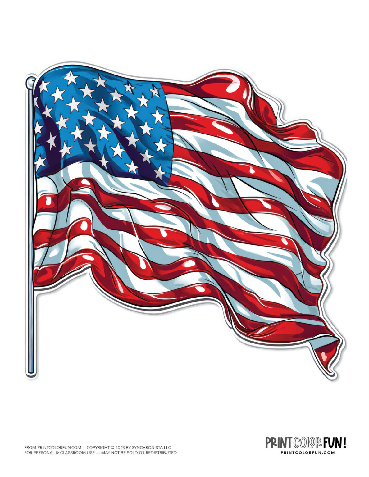 7 American flag clipart & coloring pages: Crafts, facts & learning fun ...