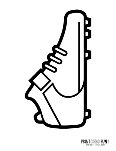 American football shoes - Coloring page