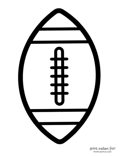 American footballs to color - Sports printables (1)