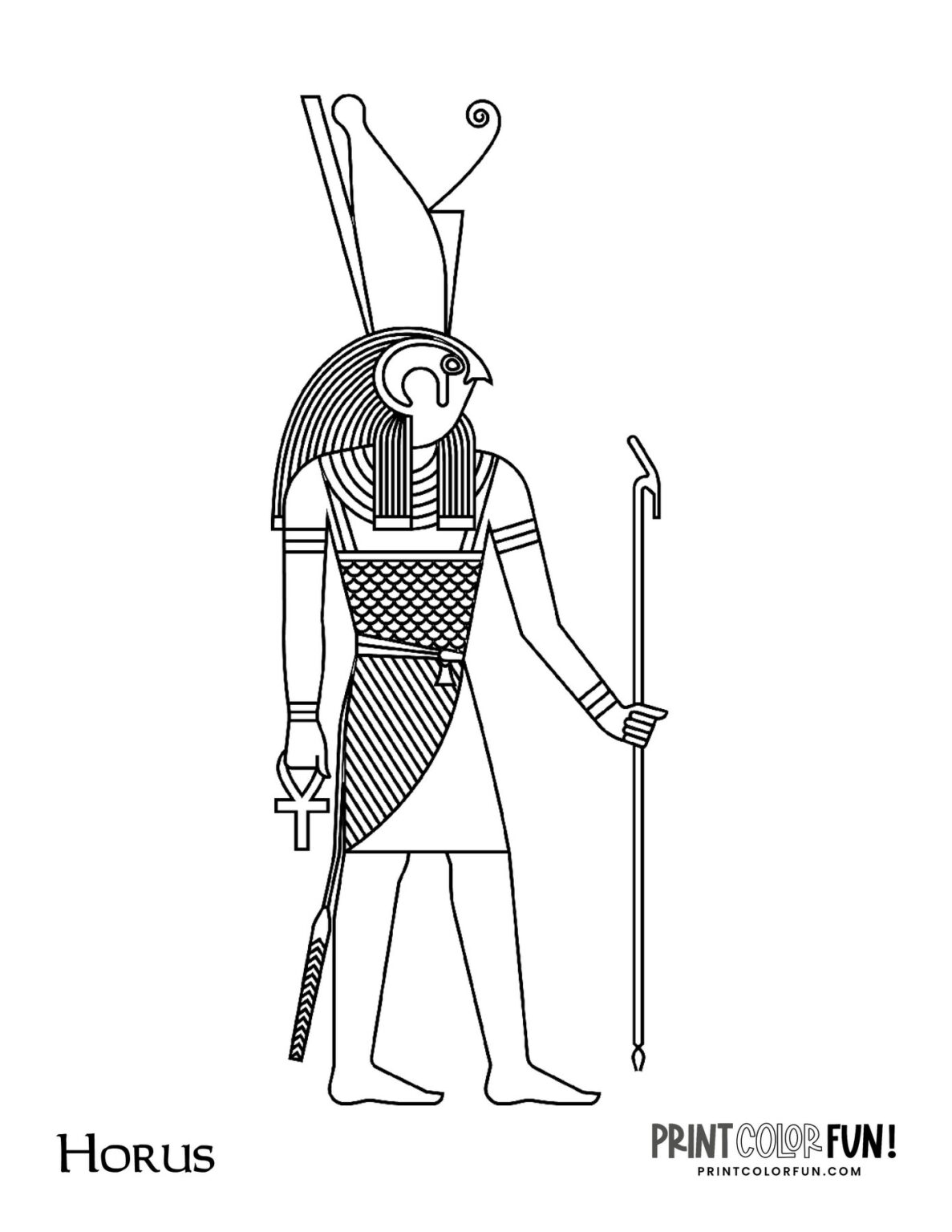 16 ancient Egyptian gods and goddesses: Coloring page printables ...